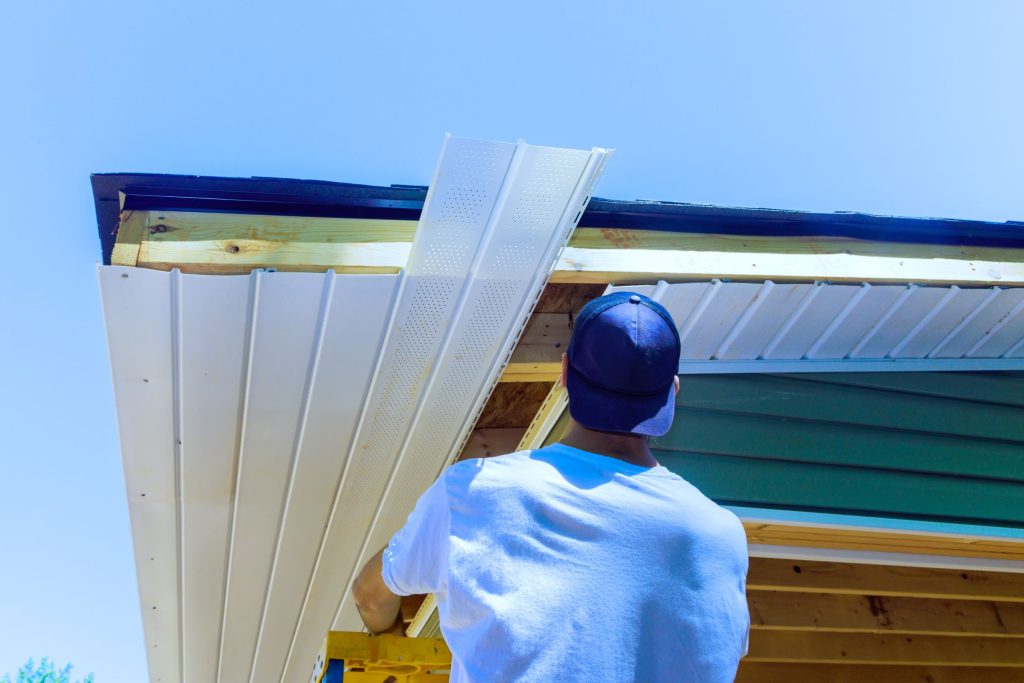 mounting vinyl soffit plastic boards to roof rafte 2026 01 09 08 29 13 utc1 Siding Installation in Stanwood, WA | Contractors